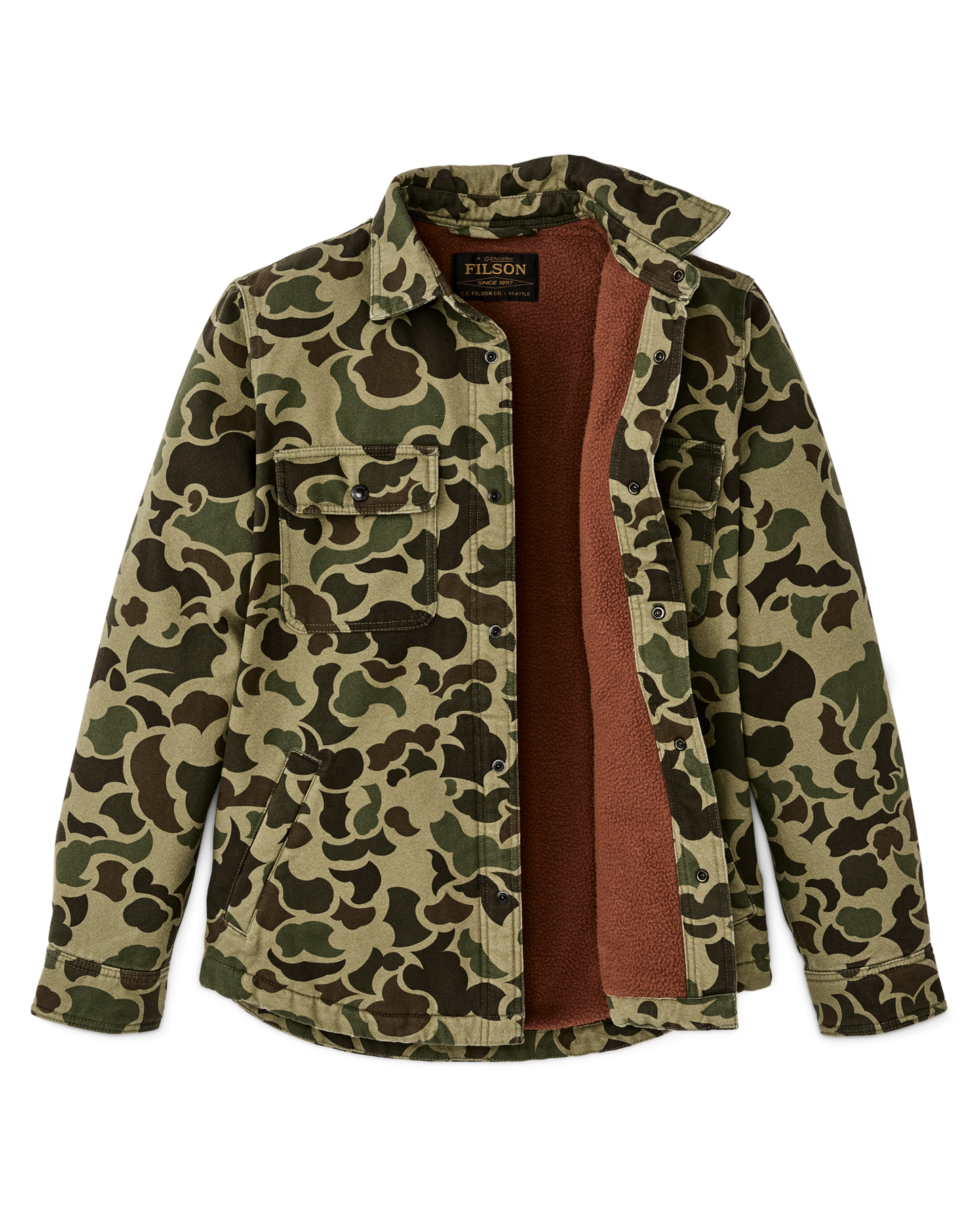 Fleece Lined Jac-shirt - Tundra Shrub Camo