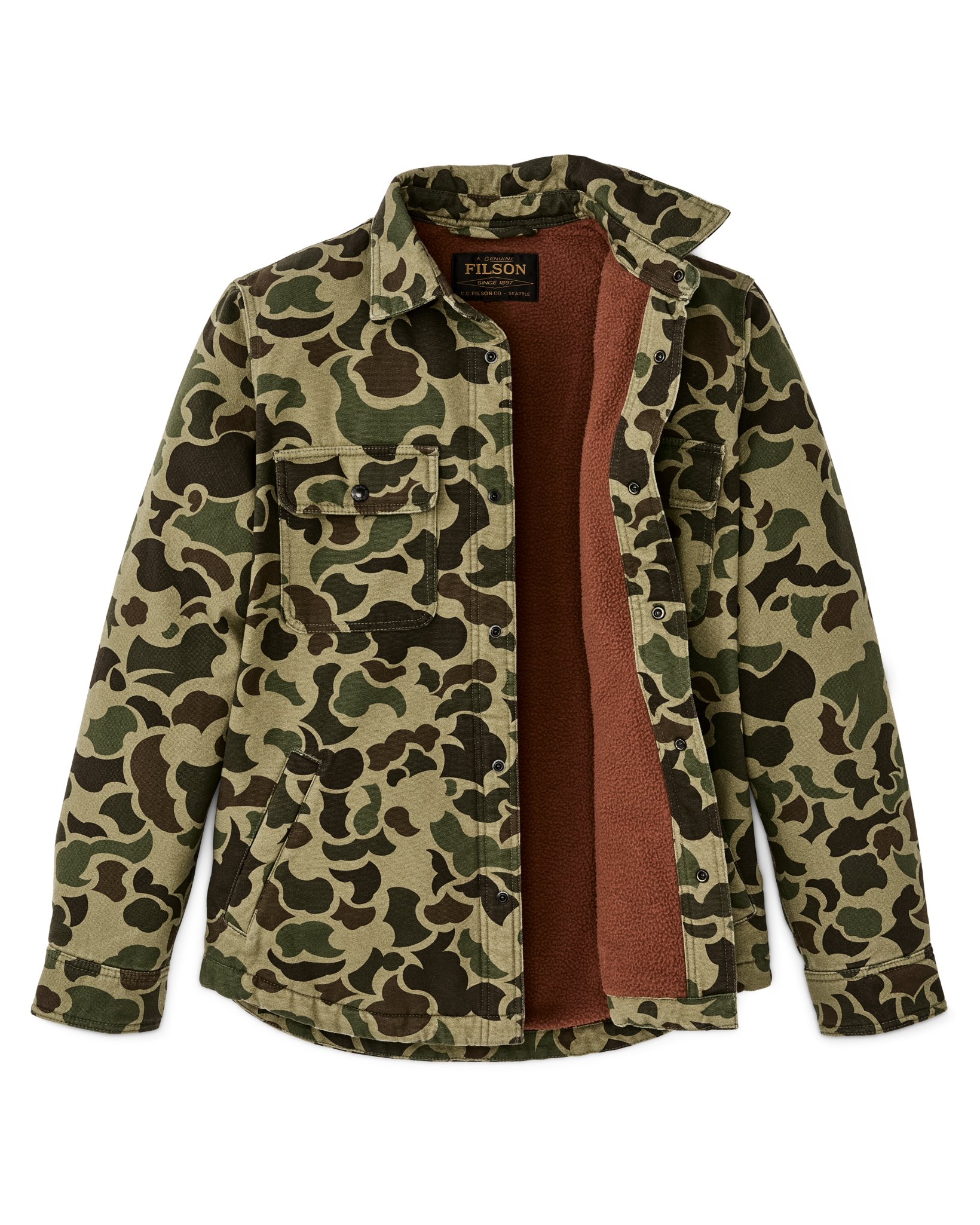 Fleece Lined Jac-shirt - Tundra Shrub Camo