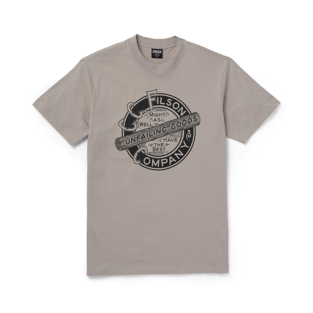 Front-facing image of the Filson Ranger Graphic T-shirt - Fog (logging)