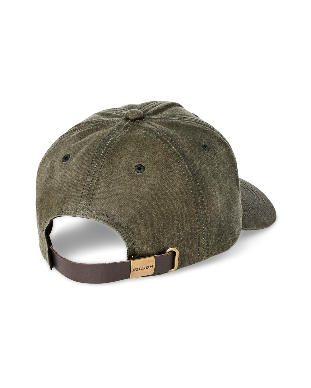 Alternate view of the Filson Waxed Low-profile Logger Cap - Otter Green