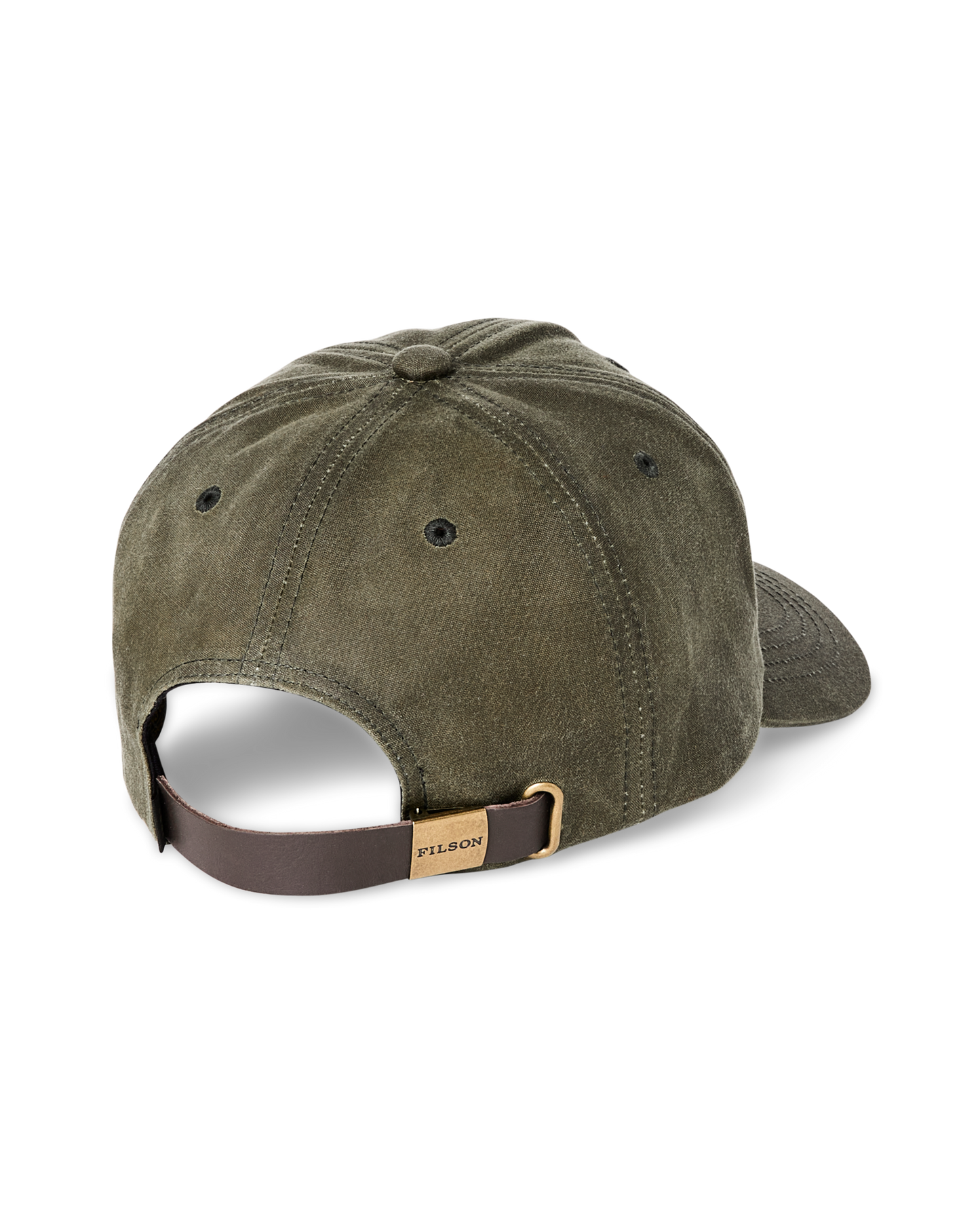 Alternate view of the Filson Waxed Low-profile Logger Cap - Otter Green