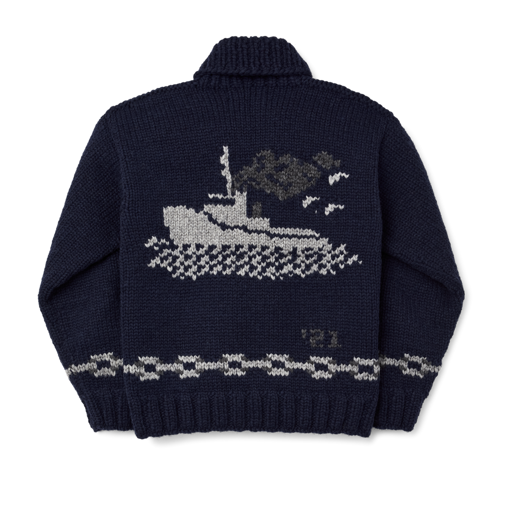 Alternate view of the Filson Handmade Sweater - Navy Coal