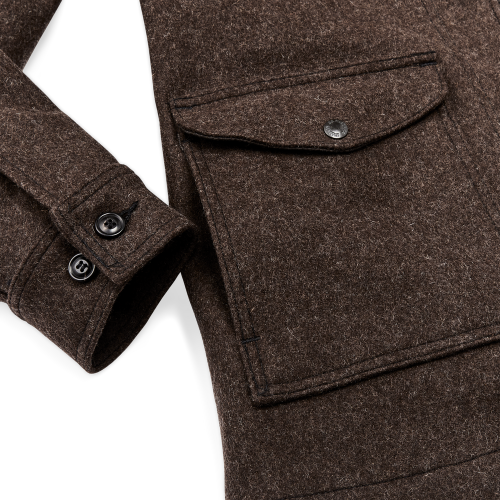 Alternate view of the Filson Women's Wool Trapper Coat - Brown