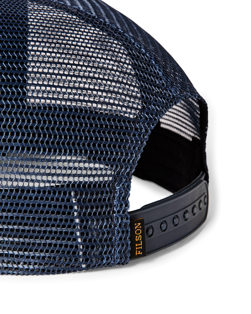 Alternate view of the Filson Diamond Trucker Mesh Cap - Blue