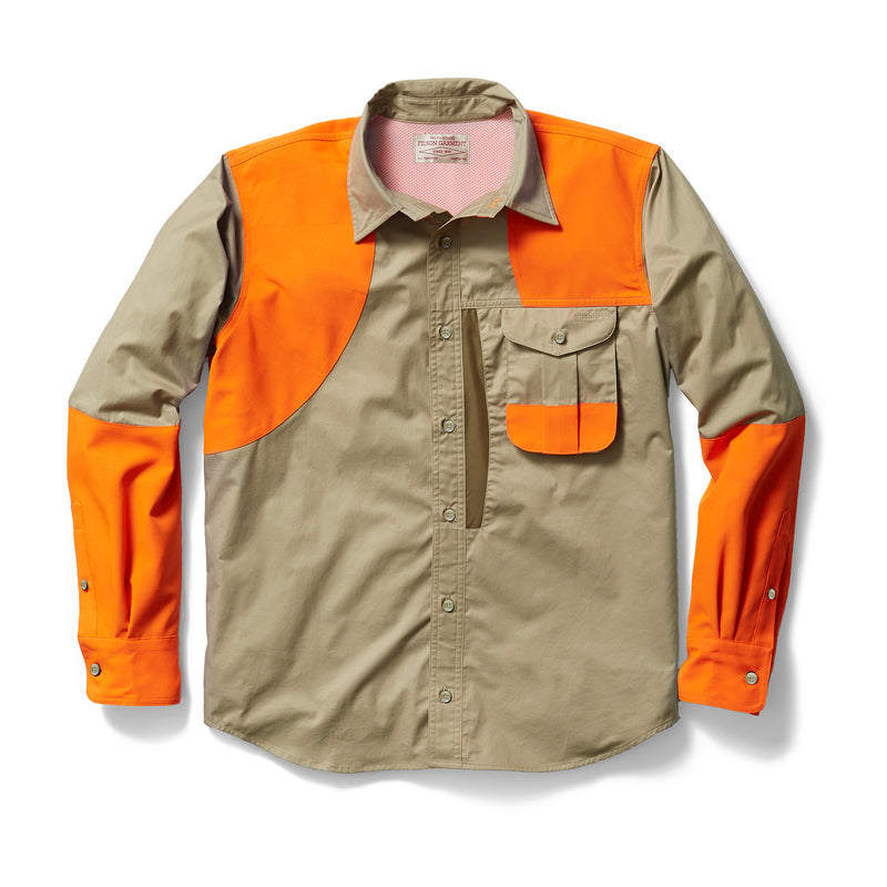 Front Loading Shooting Shirt - Khaki/blaze Orange
