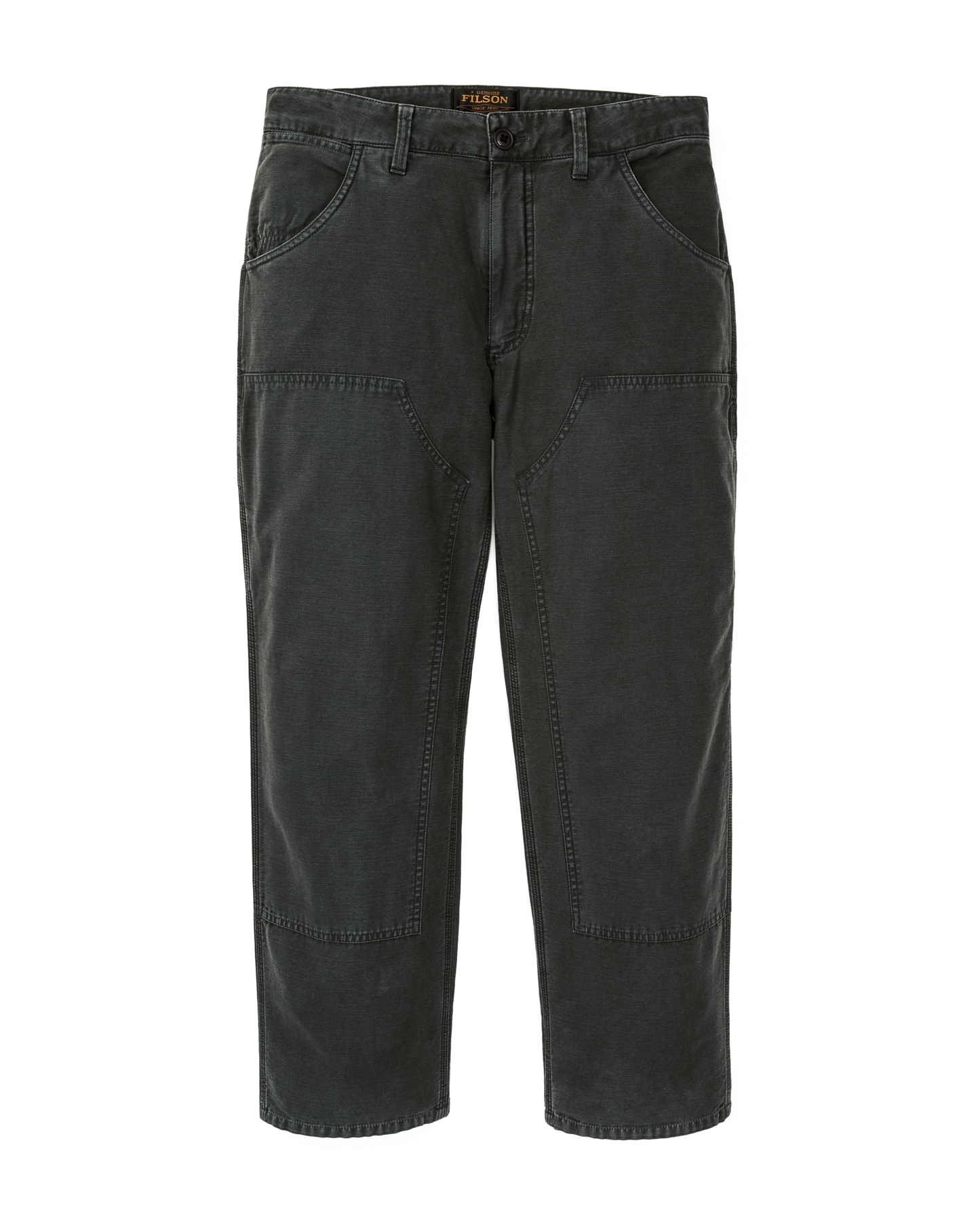 Front-facing image of the Filson Women's Reverse Sateen Double Front Pants - Faded Black