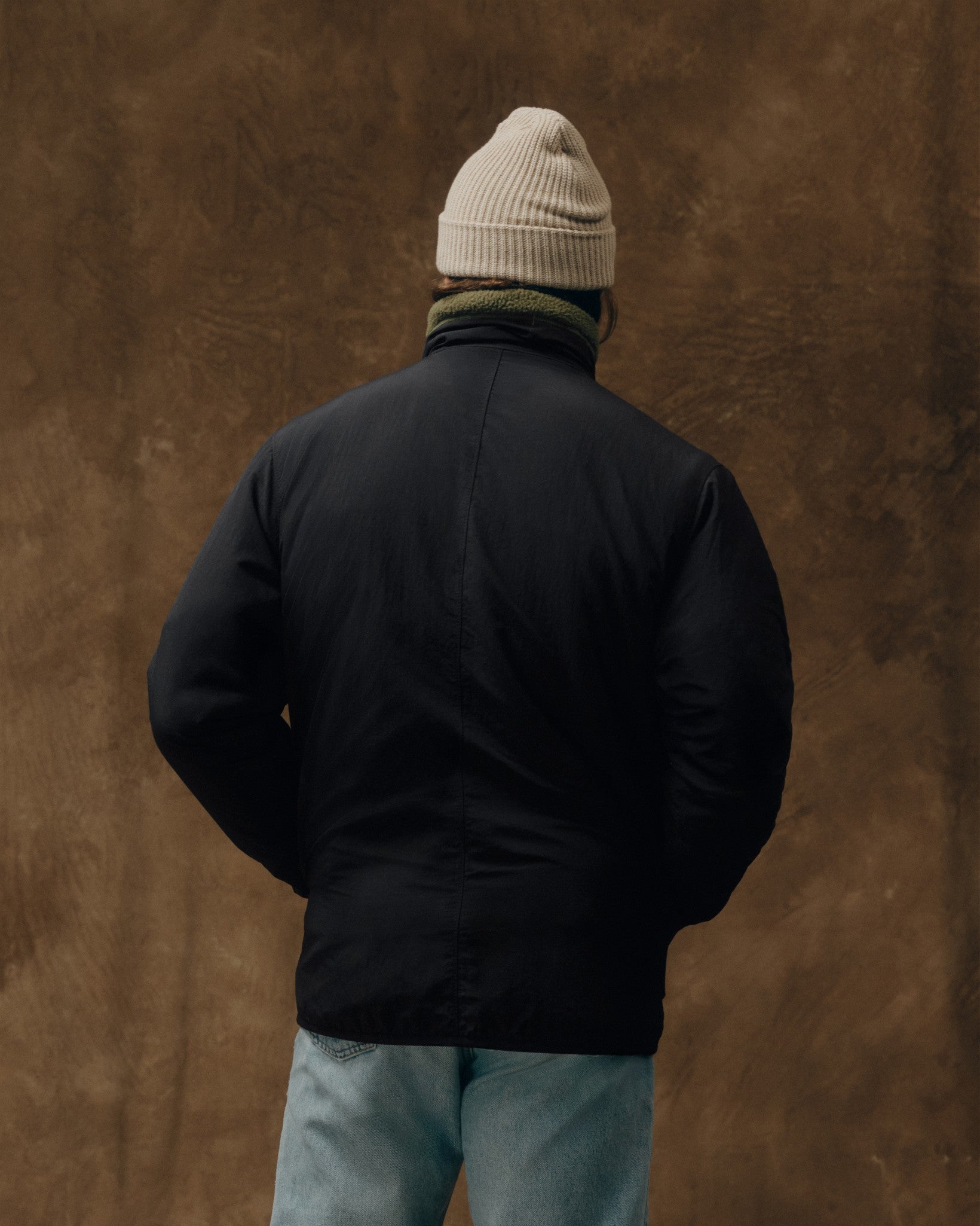Reversible Pile Fleece Jacket - Dark Olive Drab
