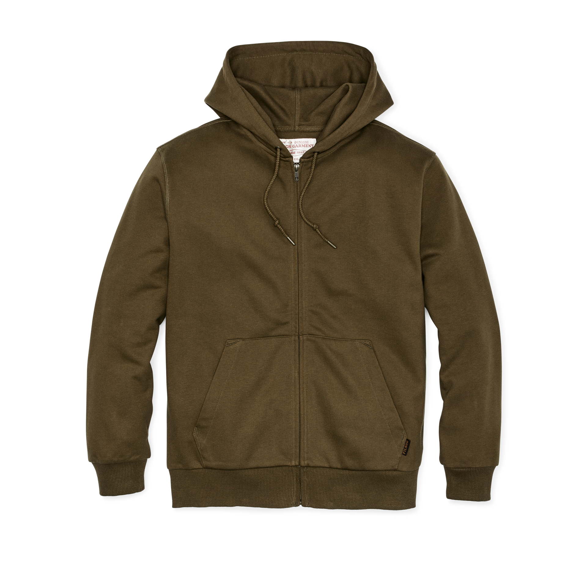 Leather AppliquéZip Up Hooded Sweatshirt Leather Applique Zip Up Hooded Sweatshirt 
