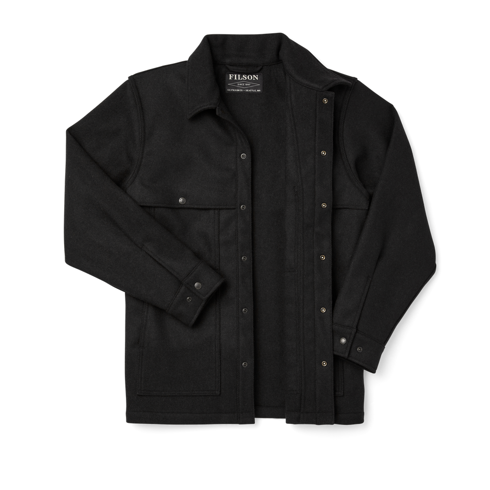 Alternate view of the Filson Wool Cape Coat - Brown / Black Twill