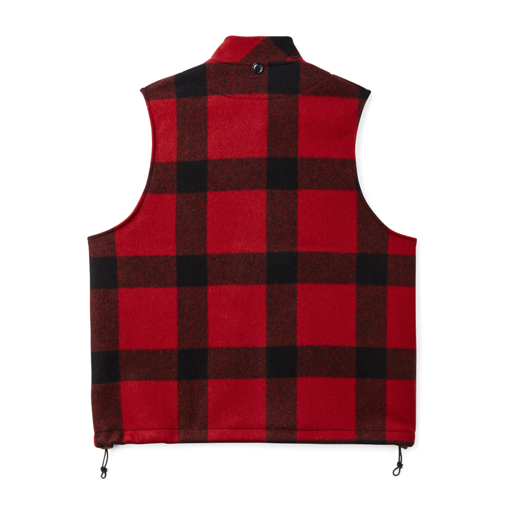 Alternate view of the Filson Mackinaw Wool Vest Liner - Red/black Plaid