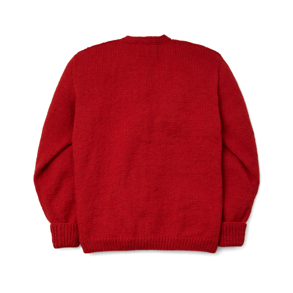 Alternate view of the Filson Handmade Lightweight Mckinley Cardigan  - Red