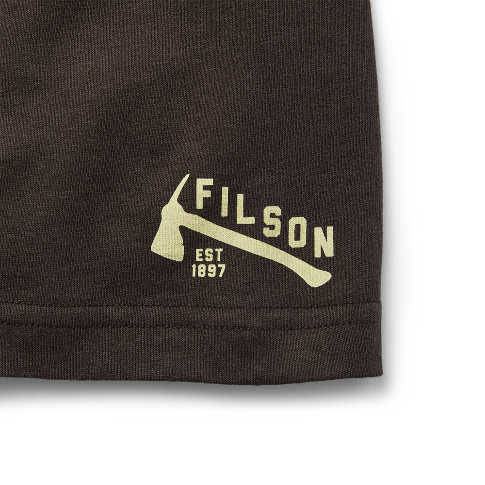 Alternate view of the Filson Smokey Bear Pioneer T-shirt - Brown / Prevent Wildfire Sign