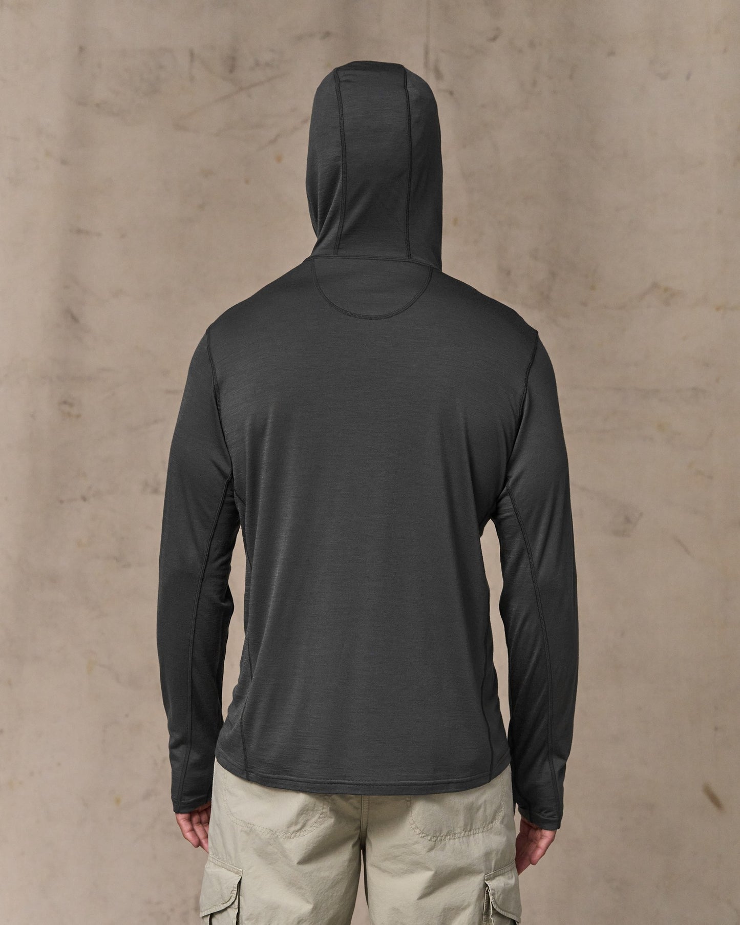 Wool-Blend UPF Hoodie - Raven