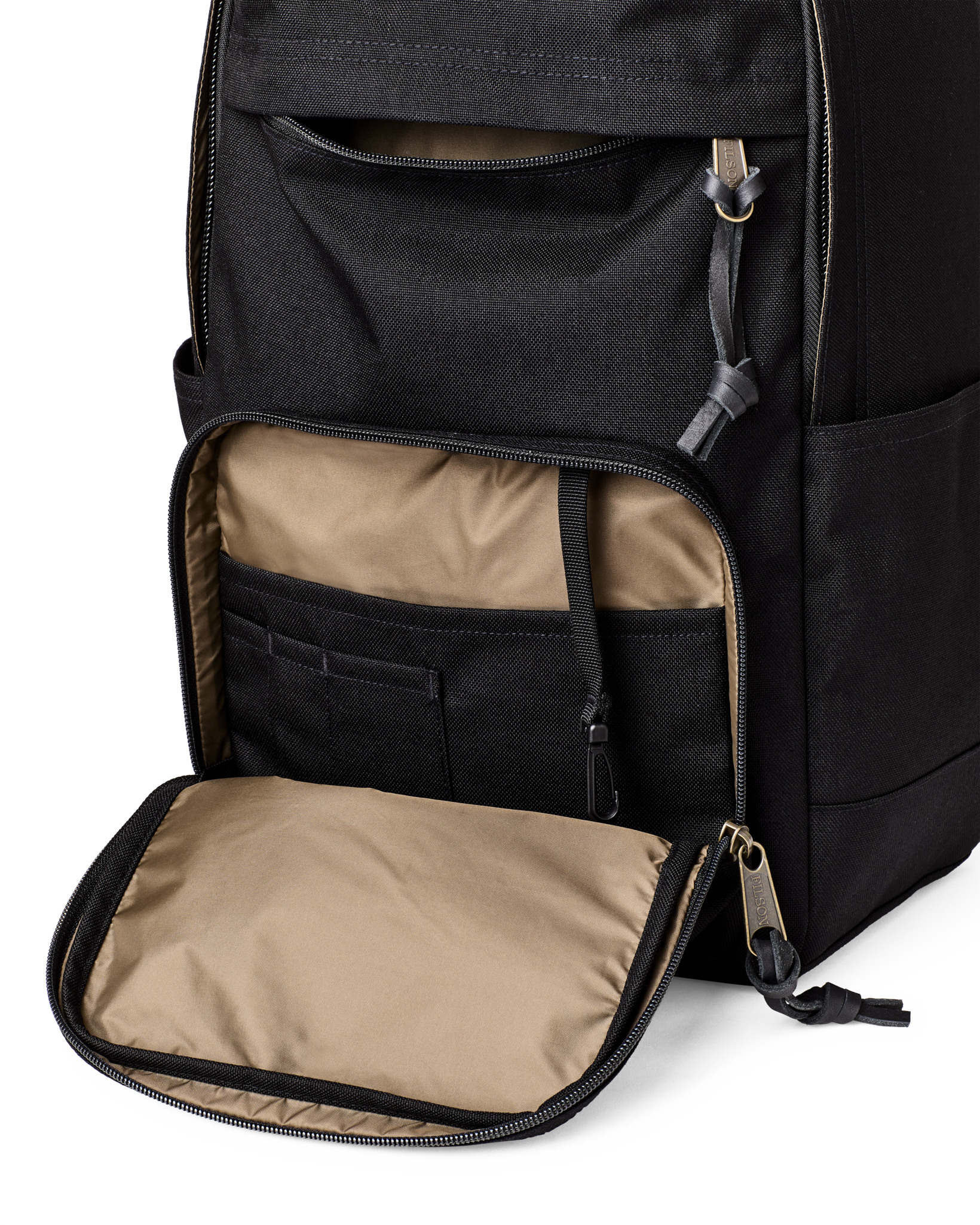 dryden flap leather backpack Filson Dryden Backpack in Black