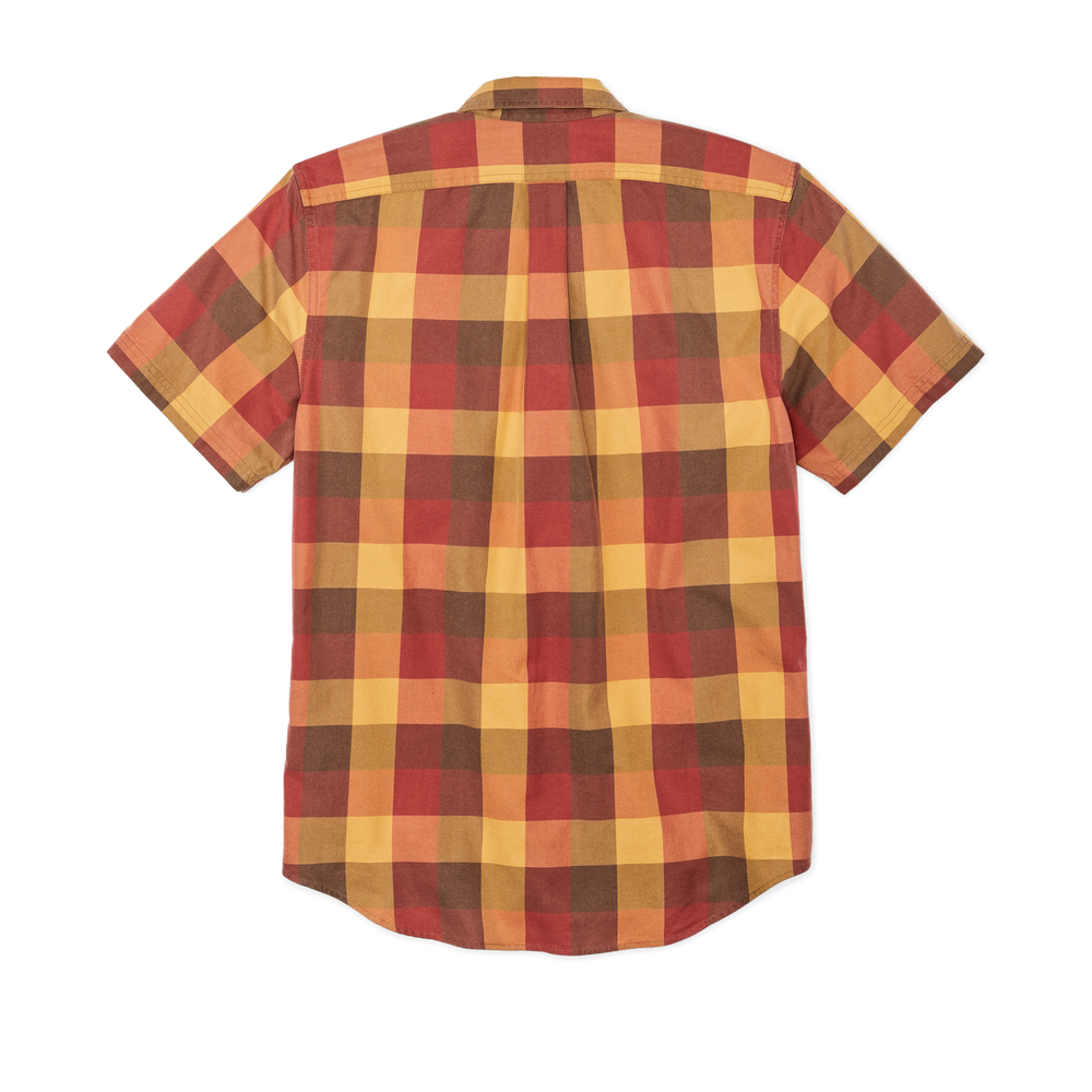 Alternate view of the Filson Short Sleeve Lightweight Alaskan Guide Shirt  - Red / Yellow / Brown Check