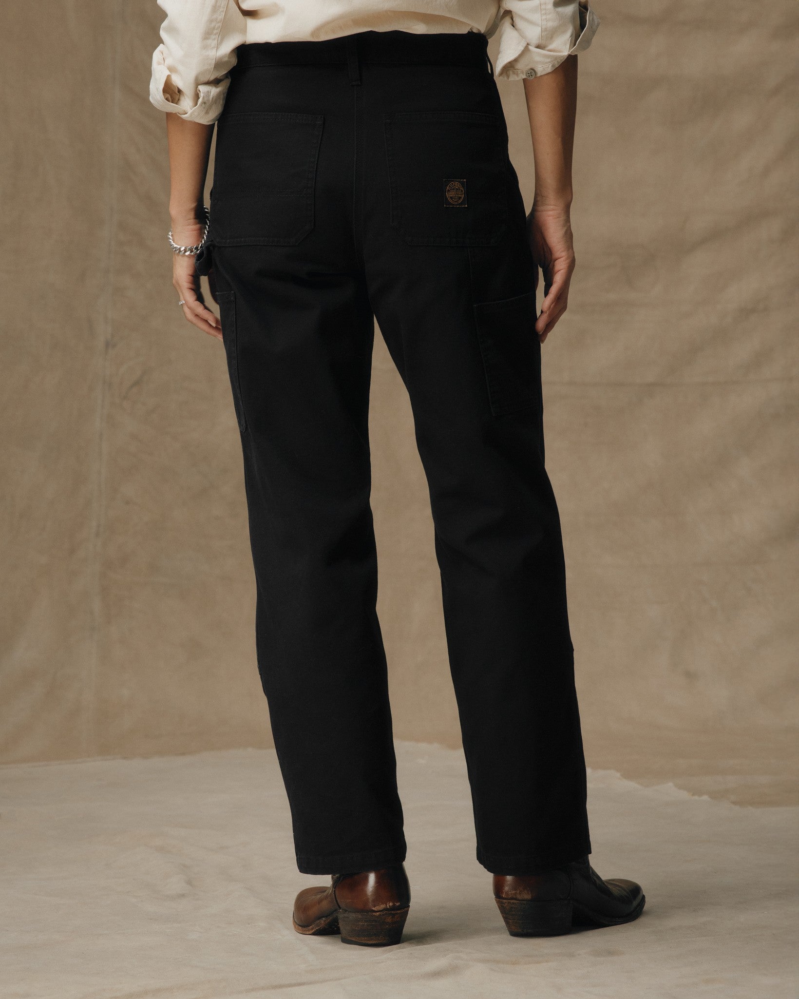 Women's Canvas Work Pants - Faded Black