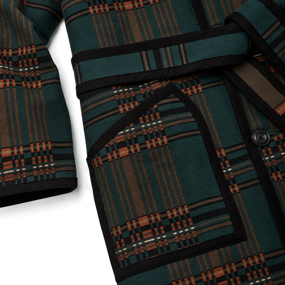 Alternate view of the Filson Beartooth Robe - Fir Copper Blanket Plaid