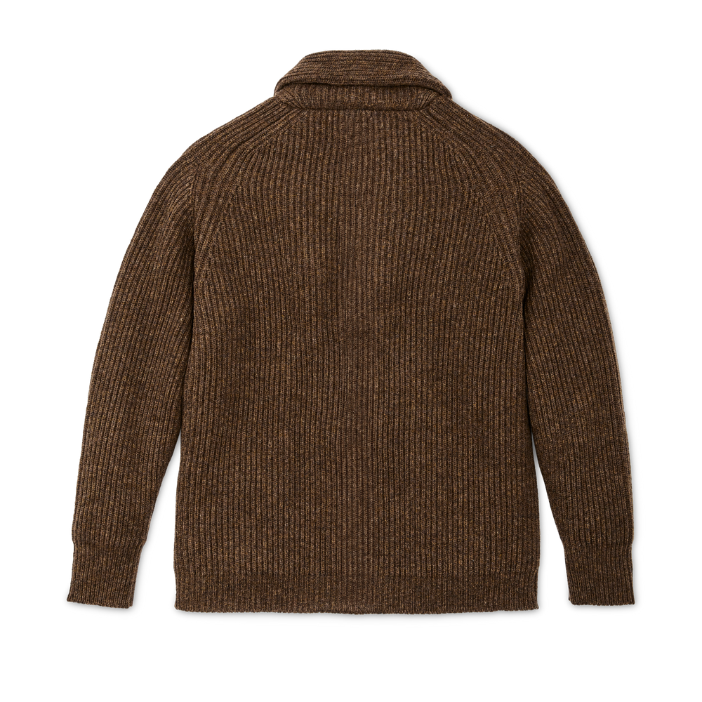 Alternate view of the Filson Bristol Cardigan Sweater - Heather Brown