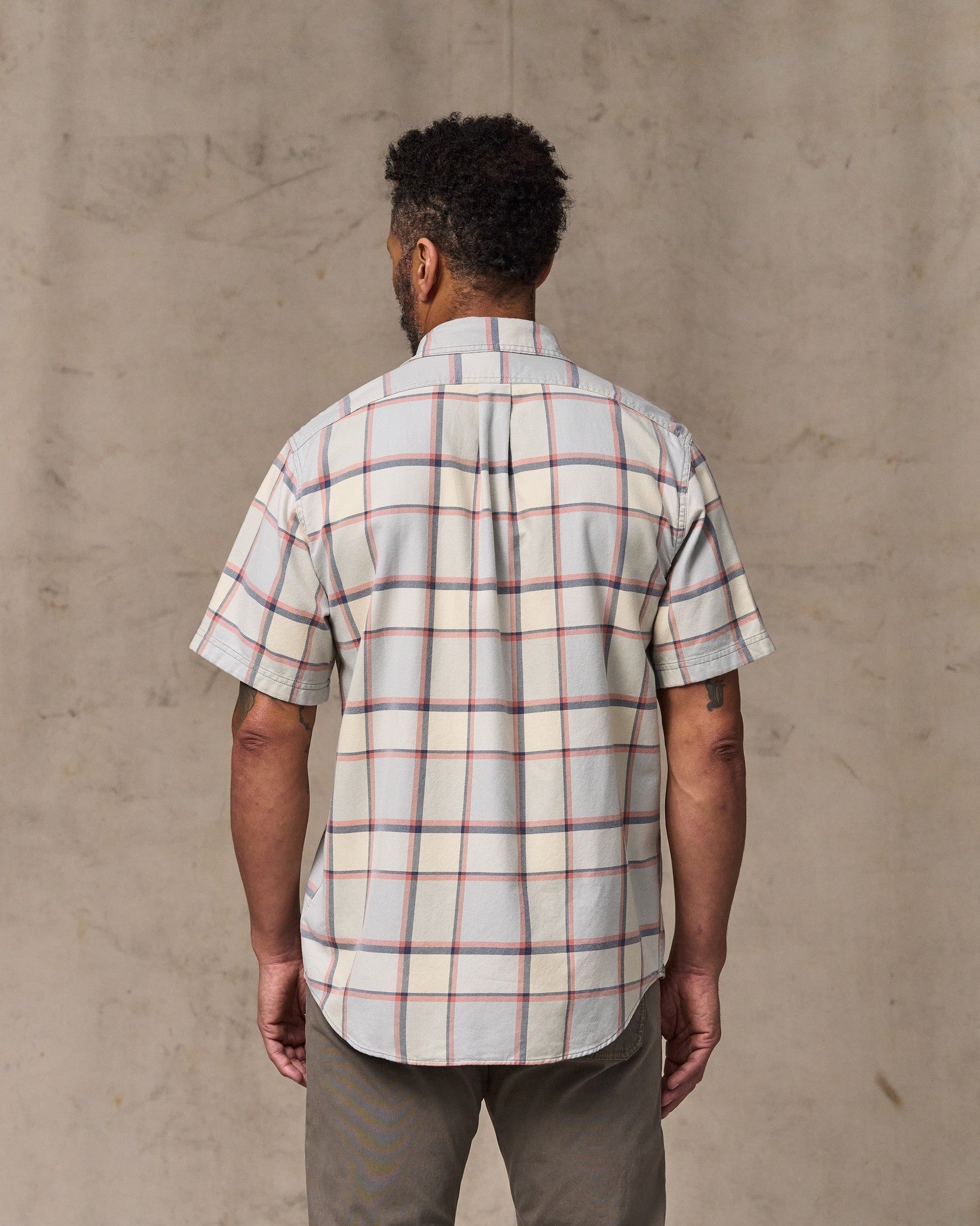 Short Sleeve Lightweight Alaskan Guide Shirt - Light Blue / Tan Plaid
