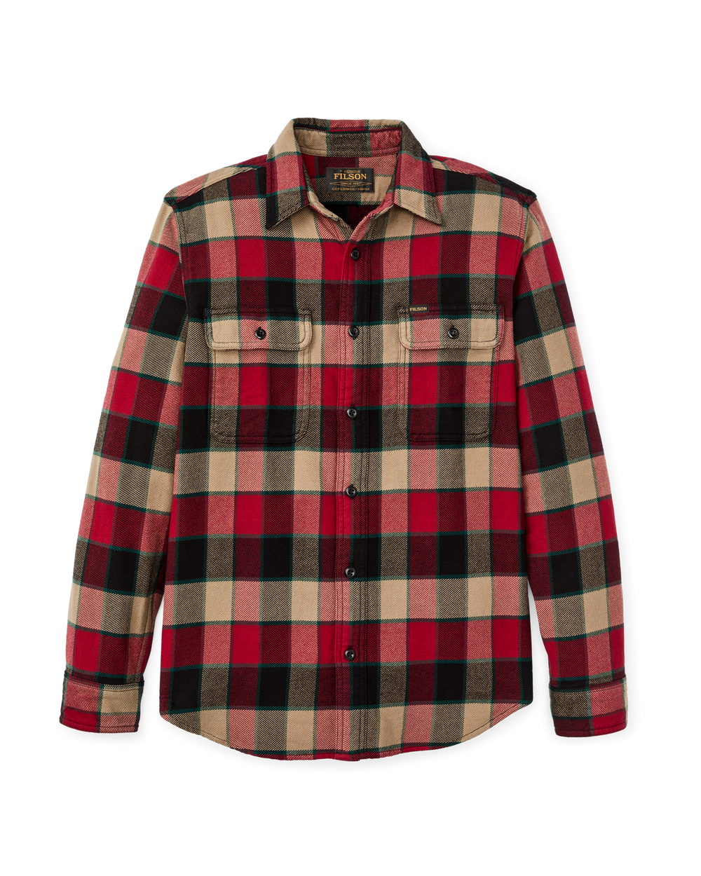 Vintage Flannel Work Shirt - Red / Cream Plaid