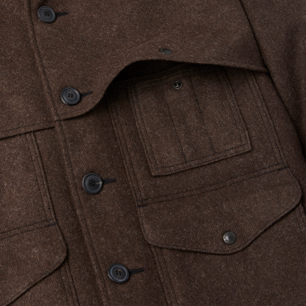 Alternate view of the Filson Double Mackinaw Cruiser - Brown
