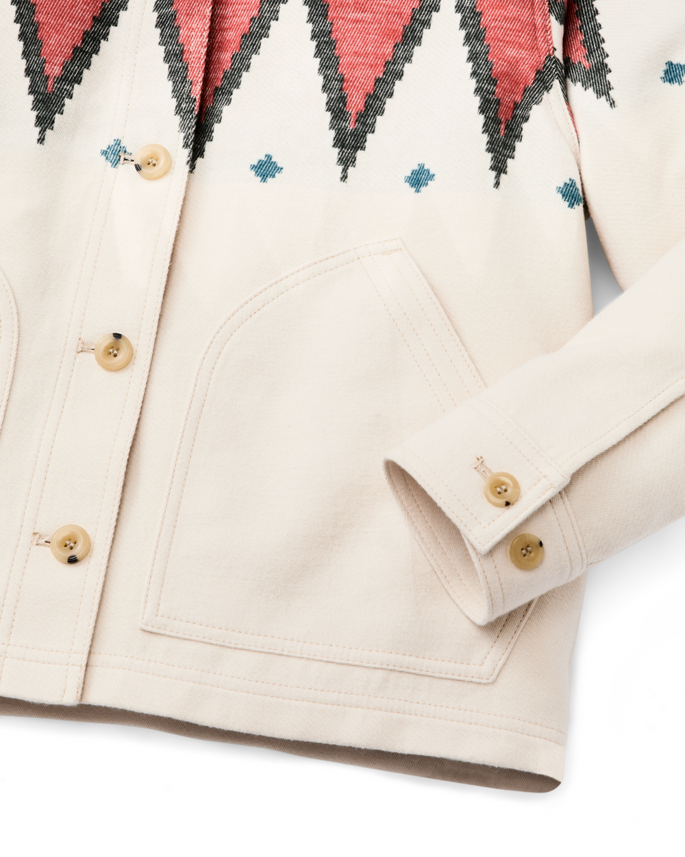 Women's Colchuck Short Jacket - Sand / Teal Multi