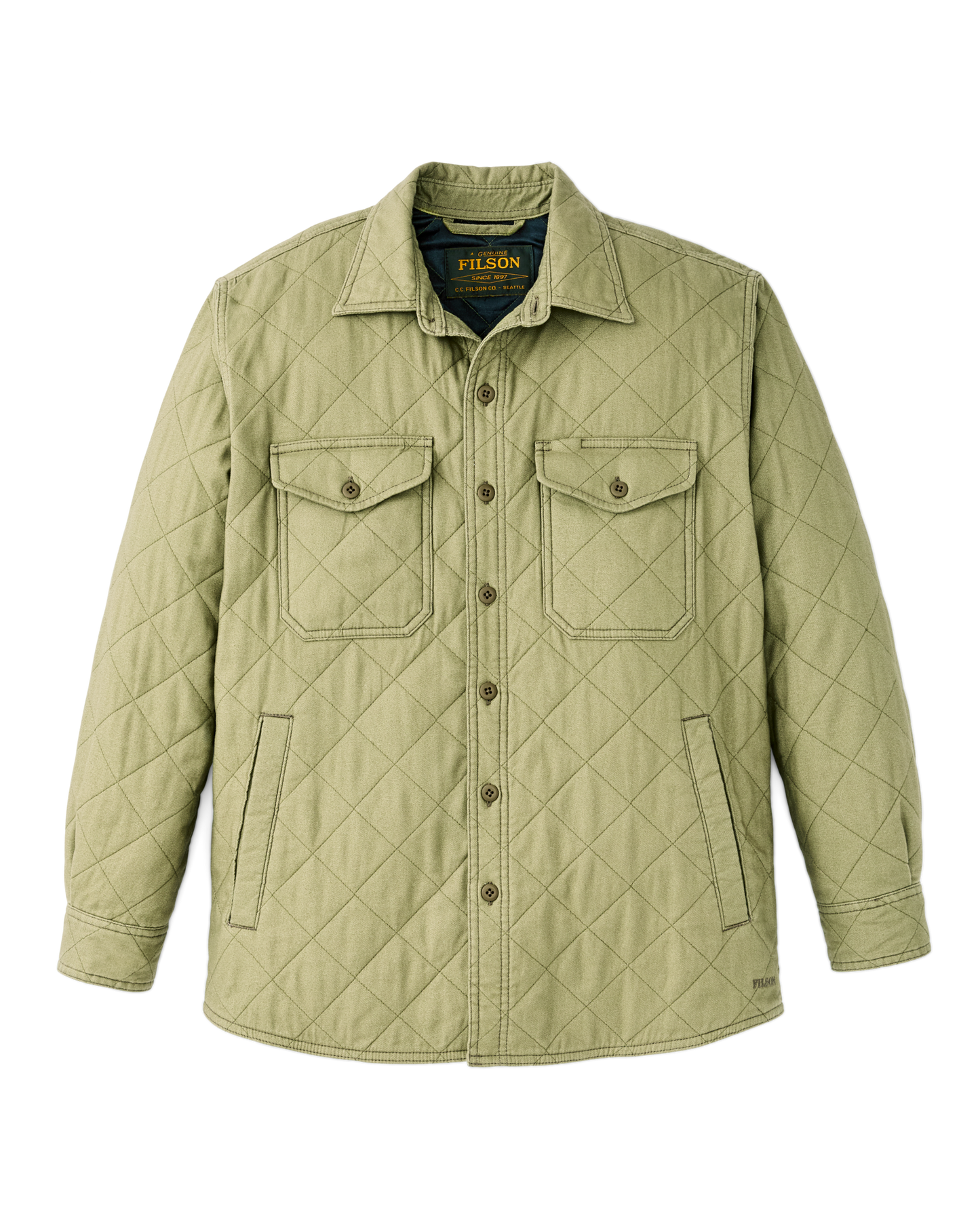 Front-facing image of the Filson Insulated Flannel Jac-shirt - Lakebed