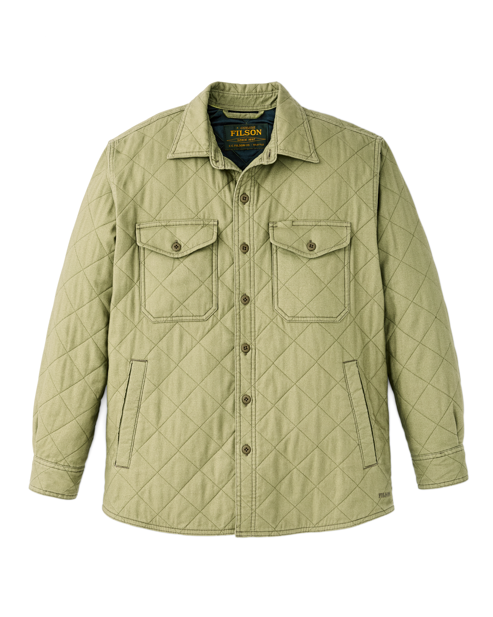 Front-facing image of the Filson Insulated Flannel Jac-shirt - Lakebed