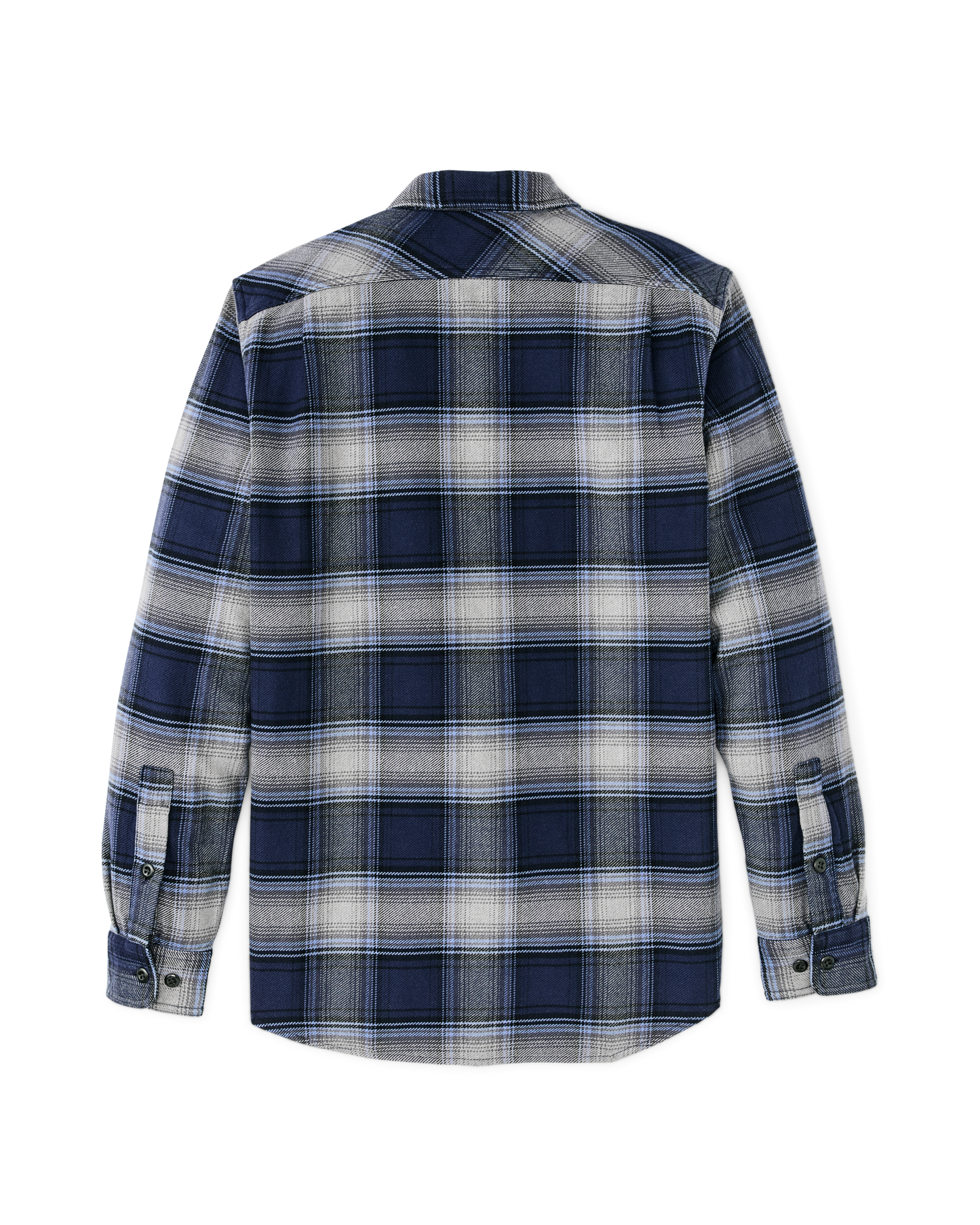 Vintage Flannel Work Shirt - Light Blue / Navy Plaid