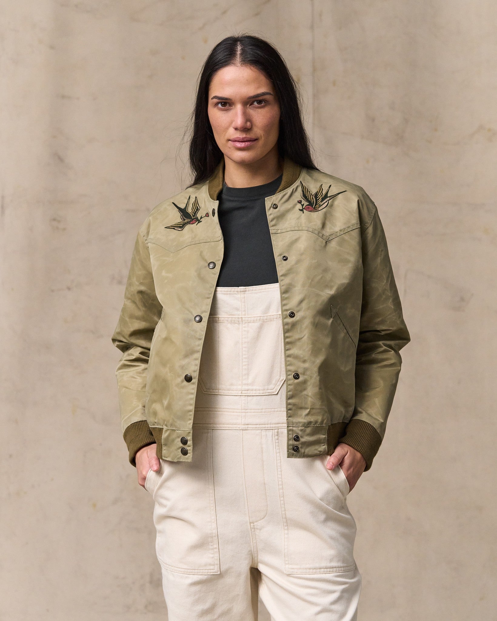 Women's Western Satin Jacket - Silver Sage | Filson