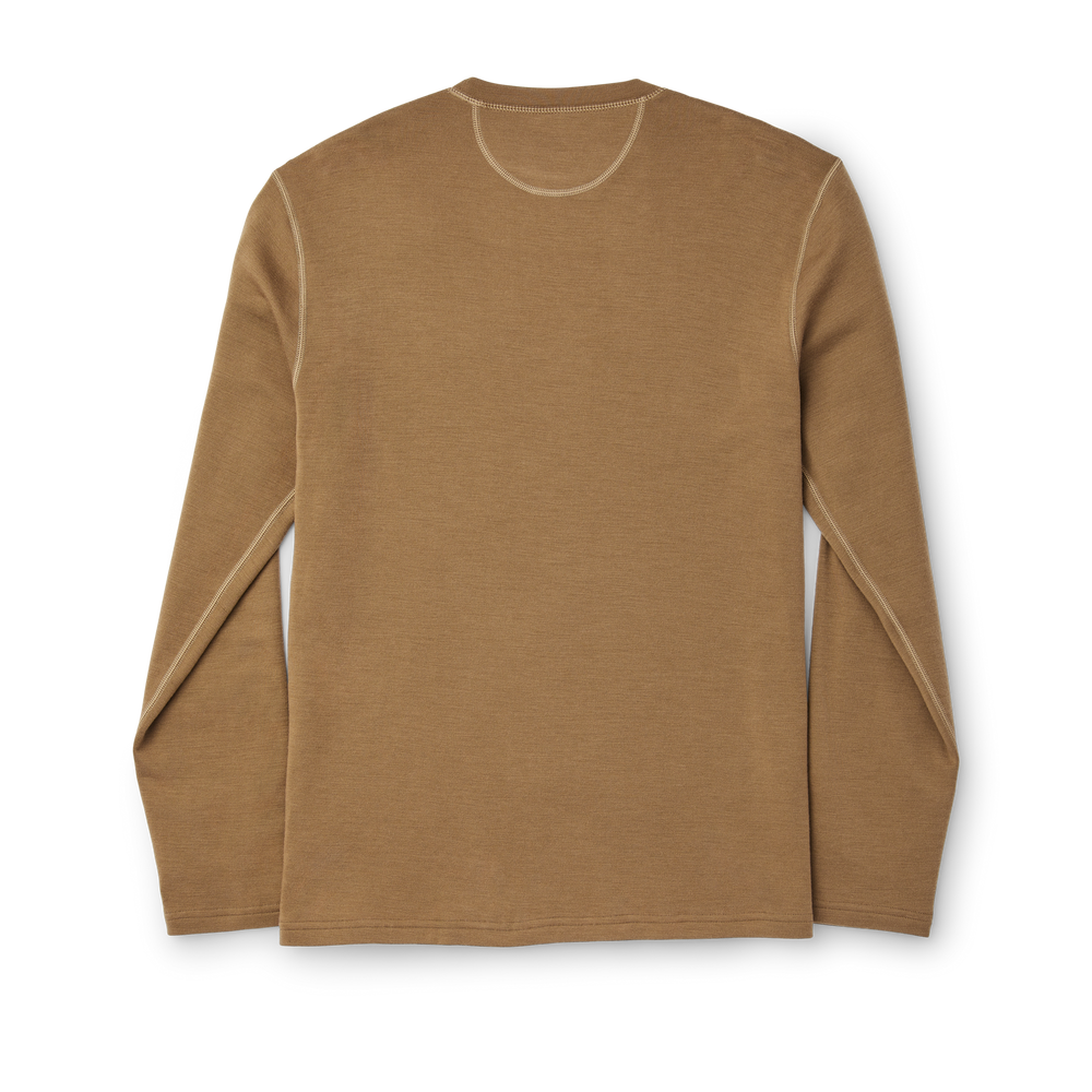 Alternate view of the Filson 280g Merino Wool Crewneck - Rugged Tan