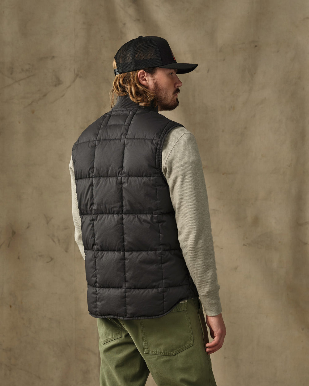 Heritage Cotton Down Vest - Black