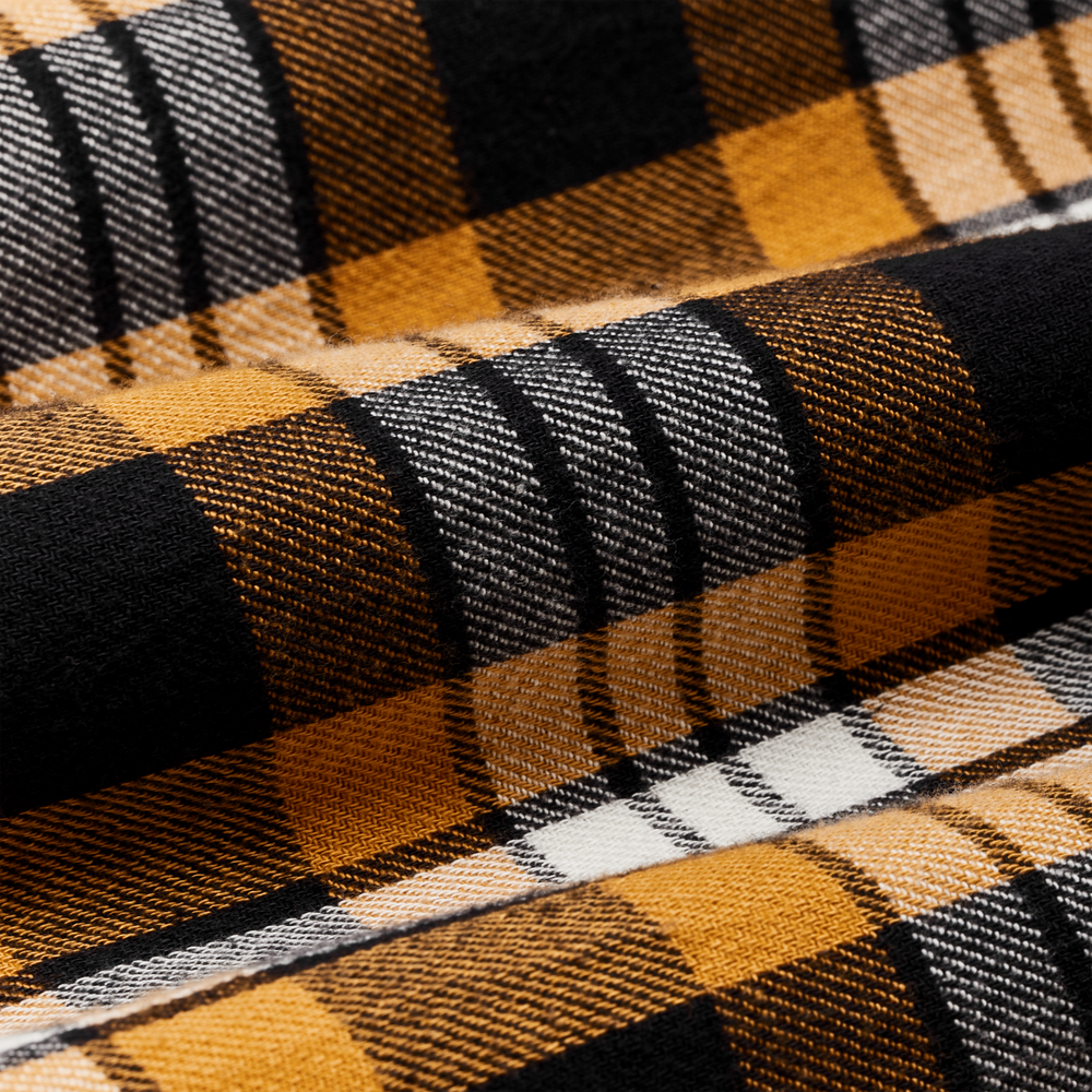 Alternate view of the Filson The Rangeland Flannel Shirt - Yellow / Faded Black Plaid
