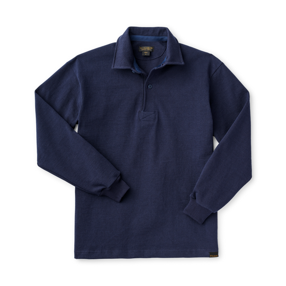 Front-facing image of the Filson Pro Rugby Shirt - Navy