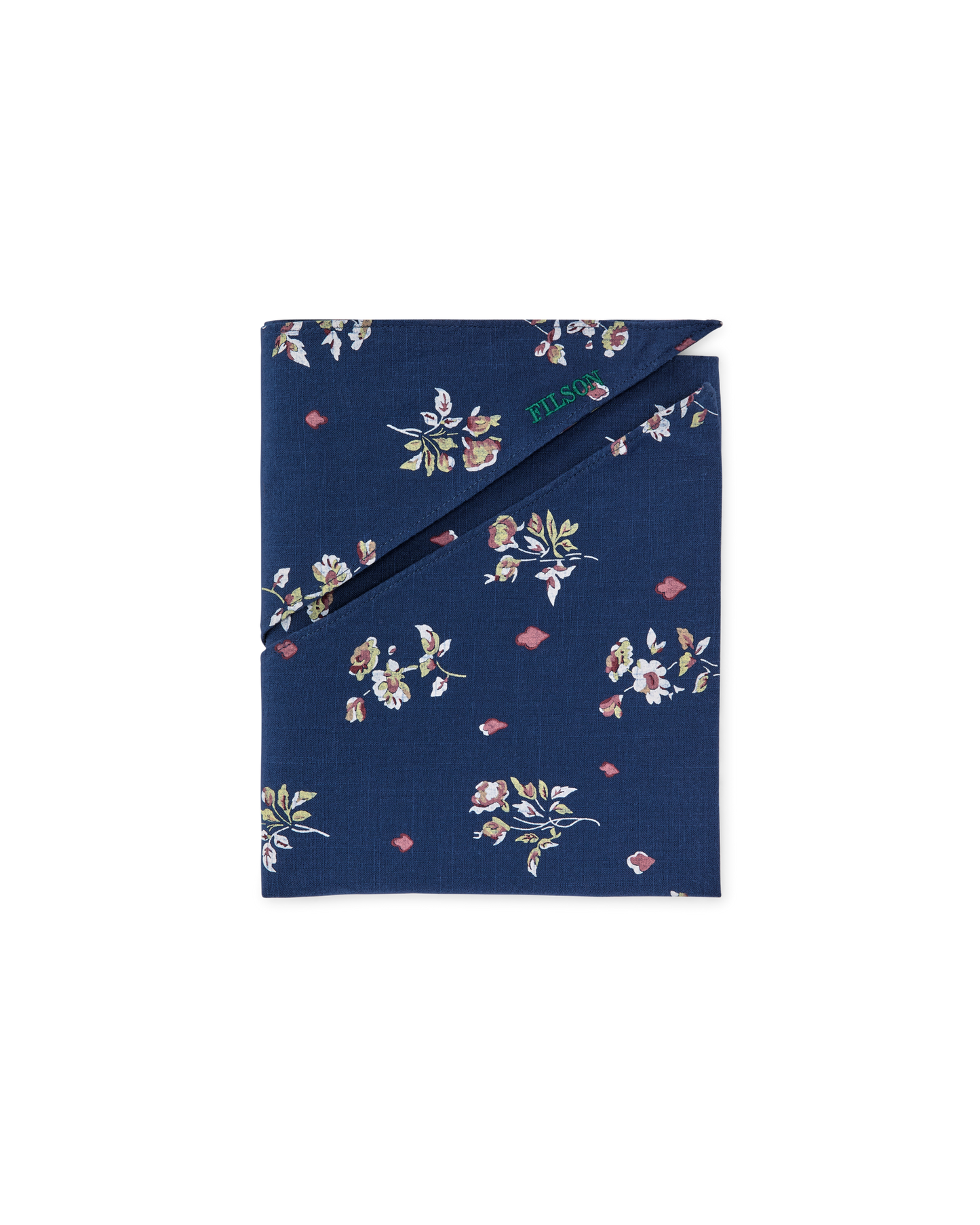 Alternate view of the Filson Triangular Bandana - Blue / Floral