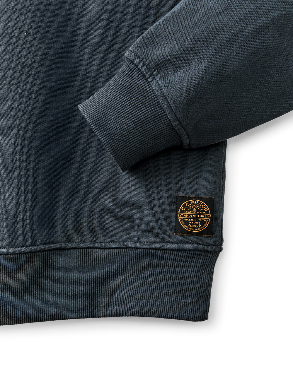 Field Knit Shawl-Neck Sweatshirt - Bluefin