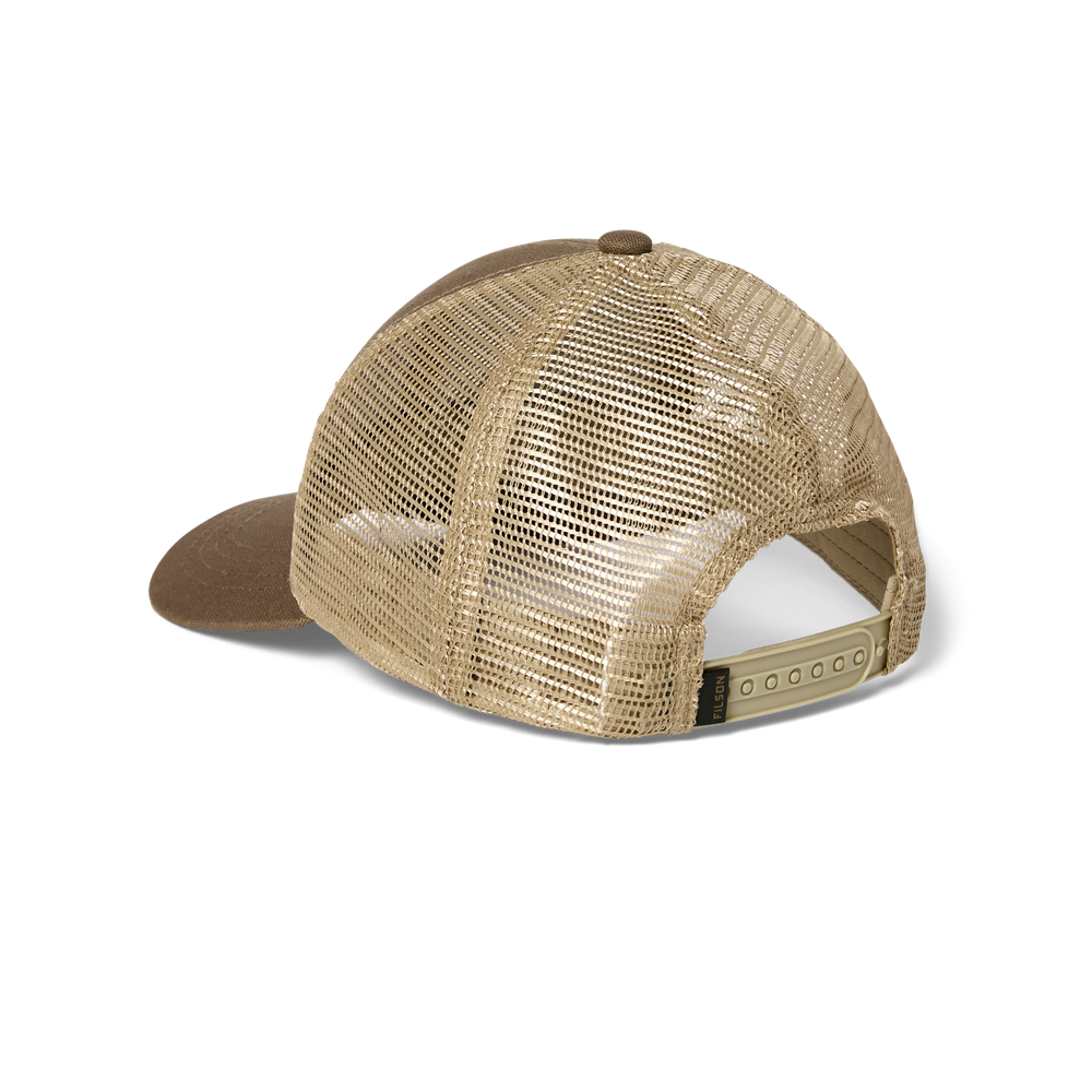 Alternate view of the Filson Mesh Snap-back Logger Cap - Tobacco / Base Camp