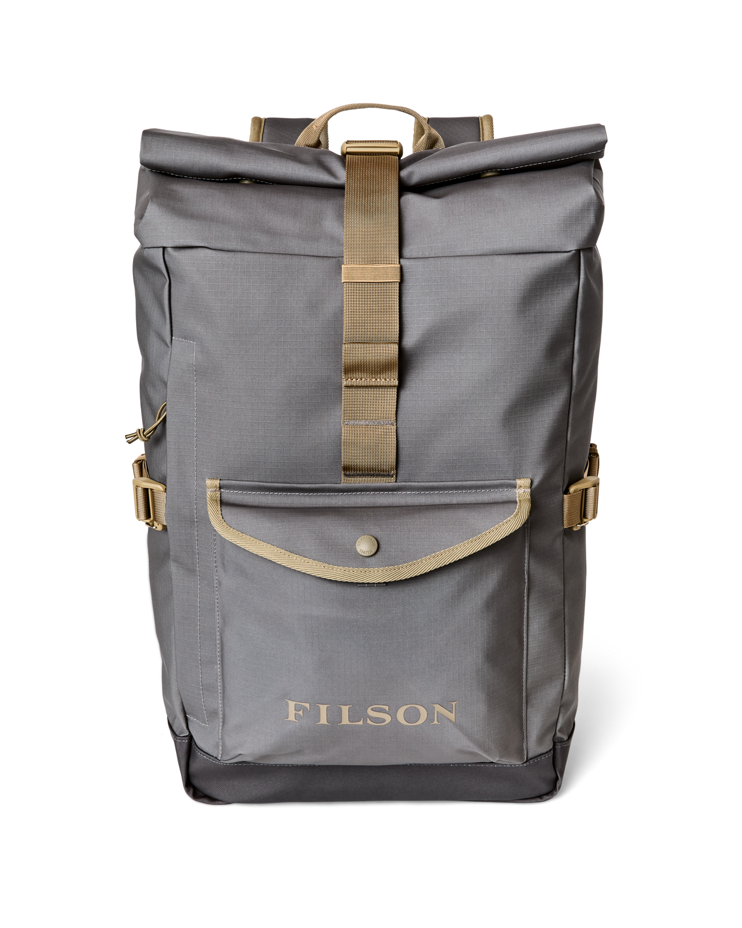 Front-facing image of the Filson All-weather Backpack - Moon Mist / Pewter