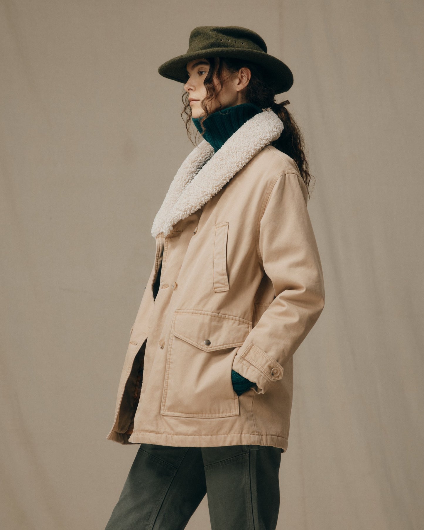Women's Canvas Packer Coat - Natural