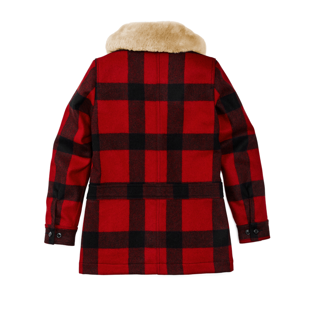Alternate view of the Filson Women's Wool Trapper Coat - Red/black Plaid