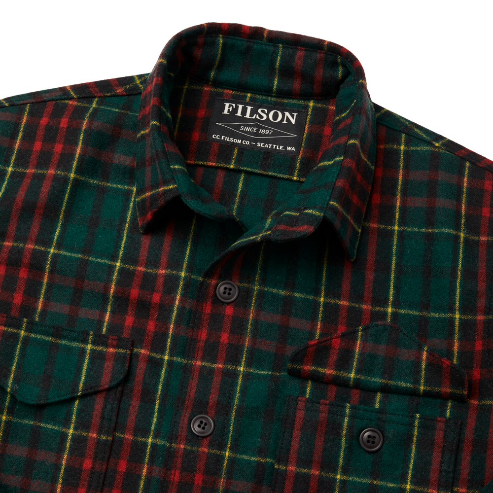 Alternate view of the Filson Jac-shirt - Black / Green / Gold /red Plaid