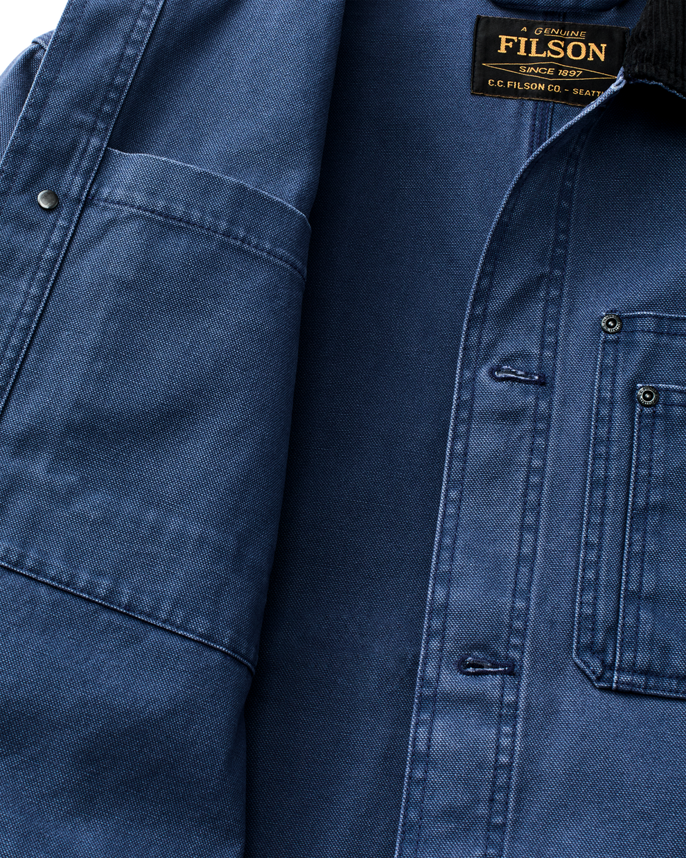 Rustic Canvas Barn Coat - Indigo | Filson
