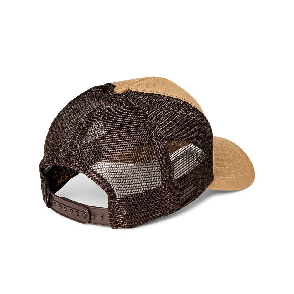 Alternate view of the Filson Logger Mesh Cap - Wheat / Fire