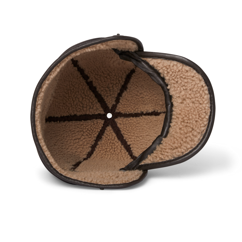 Alternate view of the Filson Sheepskin Trapper Hat - Bison Brown