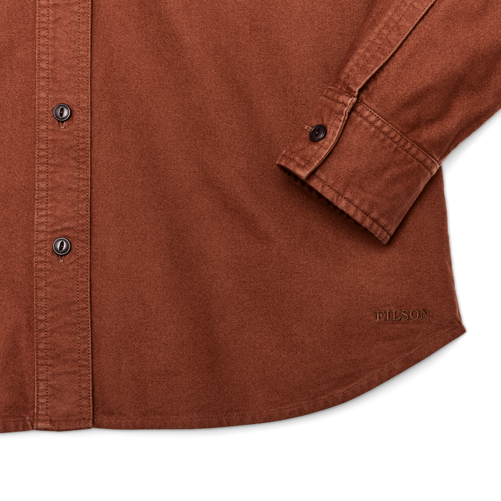 Alternate view of the Filson Women's Field Chamois Shirt - Madder Root