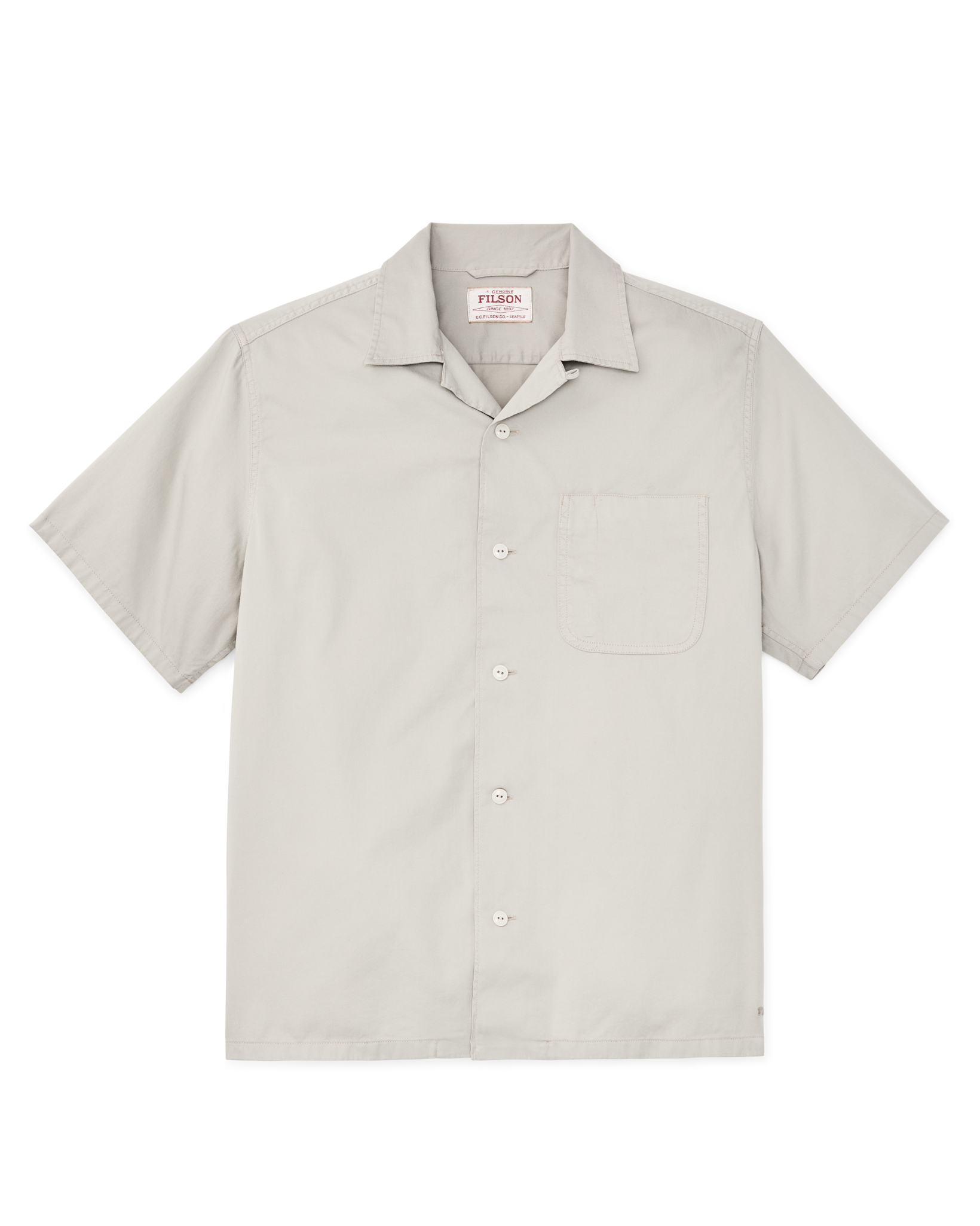 Short Sleeve 4.5-oz. Twill Shirt - Gray Sky