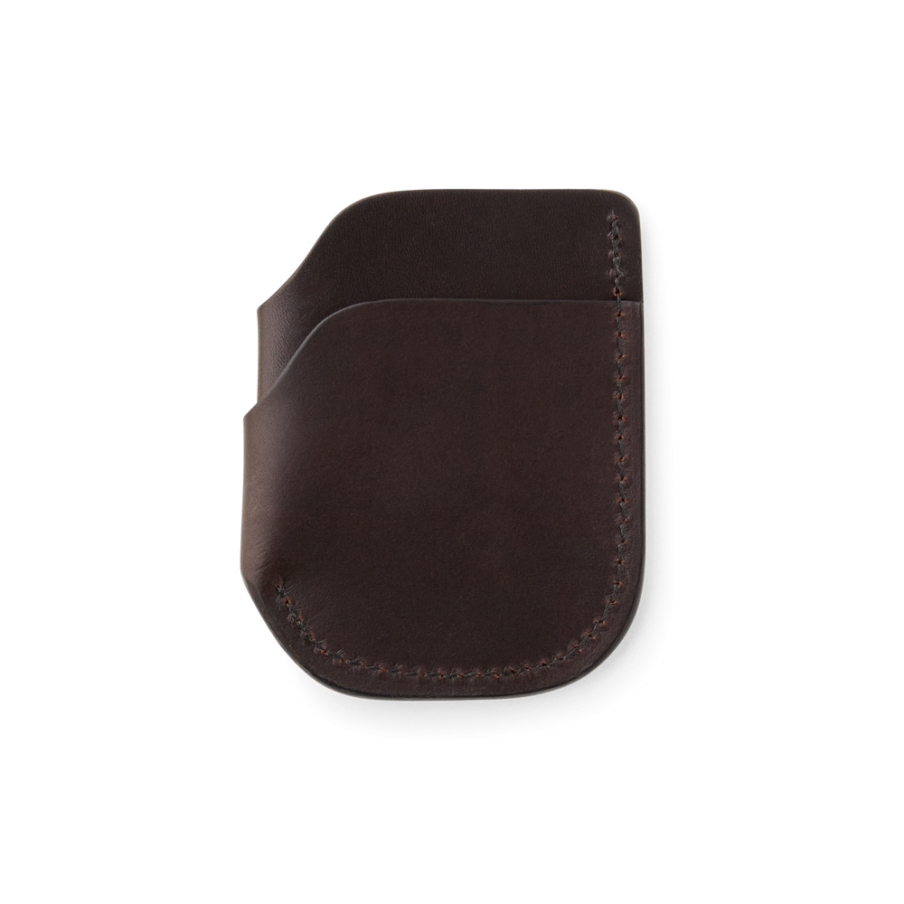Alternate view of the Filson Bridle Leather Front Pocket Cash & Card Case - Brown Leather