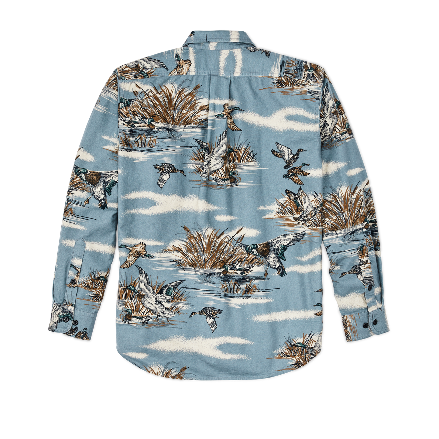 Alternate view of the Filson Field Flannel Shirt - Marsh Scenic / Blue