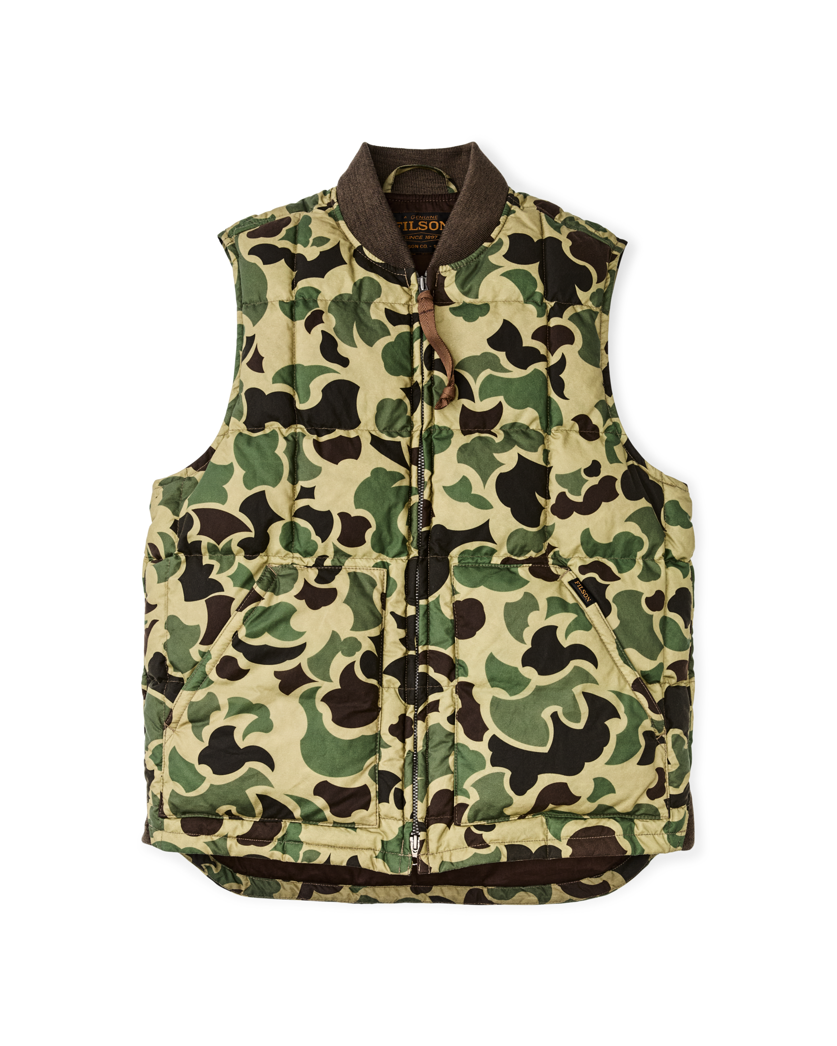 Waxed Down Vest - Tundra Shrub Camo