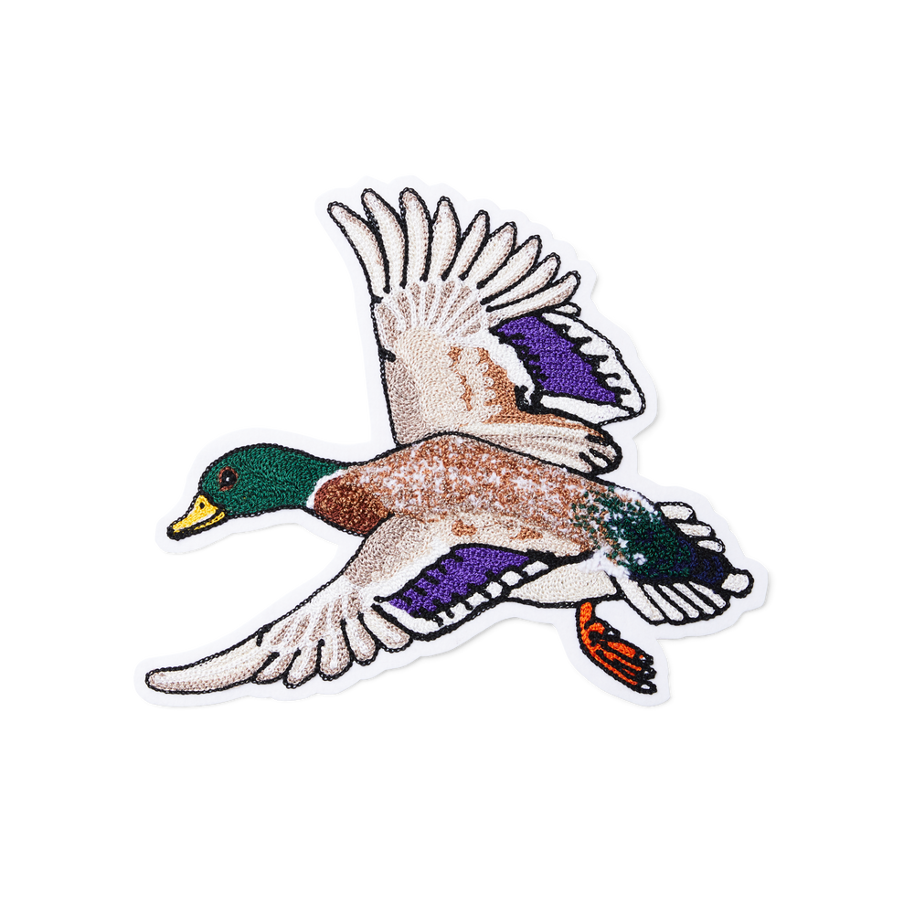 Front-facing image of the Filson Flying Mallard Chainstitch Patch - Multicolor